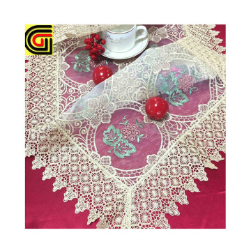 cetim de noiva embroidery flower organza table runner  for wedding